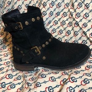 UGG Black Suede Fabrizia Stud boots